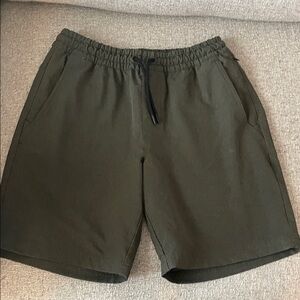 Old Navy Men's Olive Drawstring Shorts with Side Pockets